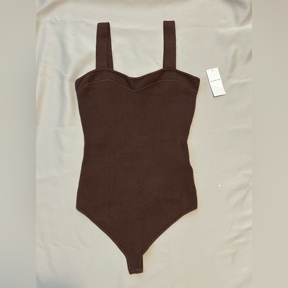 NWT Abercrombie and Fitch Ribbed Sweater Sweetheart Bodysuit - XL - Picture 2 of 12
